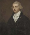 Portrait of the Hon. Robert Banks Jenkinson (1770-1828), afterwards 2nd Earl of Liverpool, half-length, in a black coat - George Romney