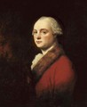 Portrait of John Kenwich, Jr., bust-length, in a red coat with fur trim - George Romney