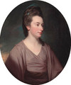 Portrait of Elizabeth, Viscountess Melbourne (1749-1818), half-length, in a mauve dress - George Romney