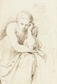 Study of a figure in contemplation - George Richmond