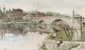 Fishing on the banks of the Thames, Henley - George Phoenix