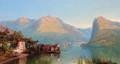 The Vesper Hour, Lake Lugano, Italy - George Pettitt