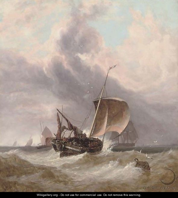 French fishing boats off Calais - George Stainton