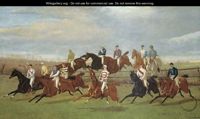 The Leading Amateur Steeplechase Jockeys Of The Day In An Imaginary Race - George Veal