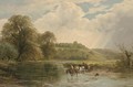 Fording the river, the vale of Evesham - George Turner