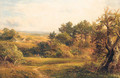 Children at a Sty in an extensive Landscape, near Rugby - George Turner