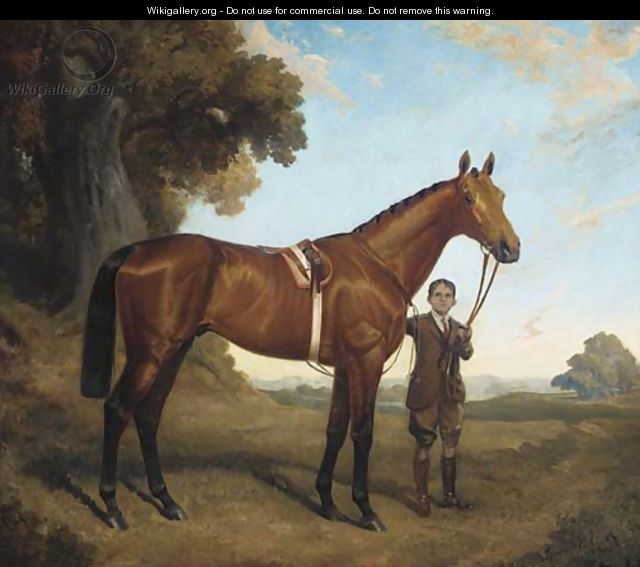 The head of a bridled racehorse - George Swertshkoff