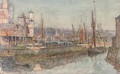 The harbour at Ipswich - Henry Robert Robertson