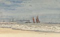 Shipping off the pier at Lowestoft - Henry Robert Robertson