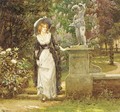 Girl in an ornamental garden - Henry Reynolds Steer