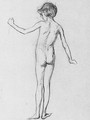 A Study Of A Female Nude, Rear View - Henry Tonks
