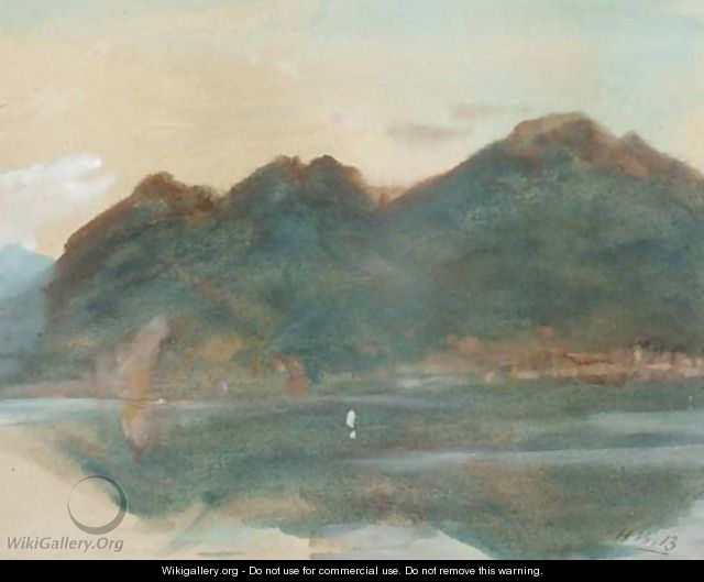 A view across lake Maggiore - Hercules Brabazon Brabazon