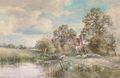 An old mill in Suffolk - Henry John Kinnaird