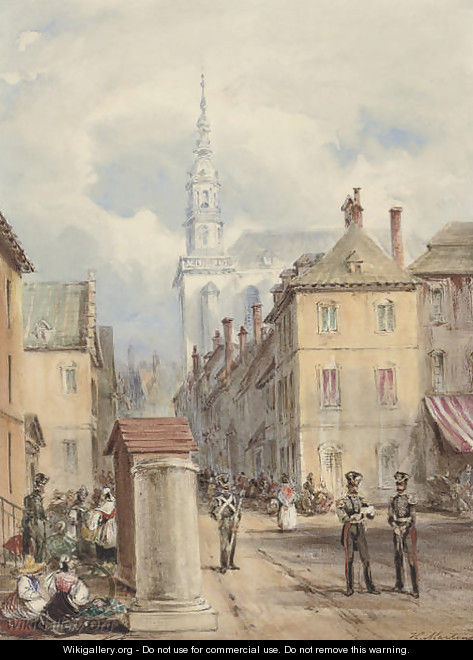 Grande Place, Mons with the Church of Elizabeth - Henry Martens