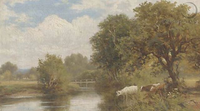 Cattle watering - Henry Maidment
