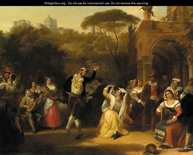 A dance in the campagna - Henry Joseph Fradelle
