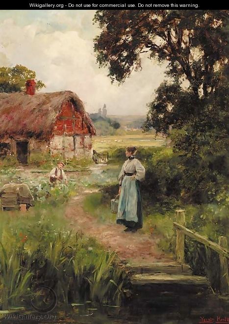 The cottage garden - Henry John Yeend King