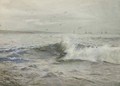 Gulls playing in the surf off the Cornish coast - Henry Meynell Rheam