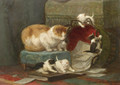 Playful kittens - Henriette Ronner-Knip