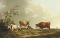 A pastoral landscape with cattle and a herdsman - Hendrik van Anthonissen