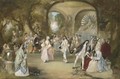 A fete champetre, with courtly figures dancing - Henry Andrews