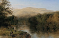 Fishing in a Mountainous Landscape - Henry Thomas Dawson