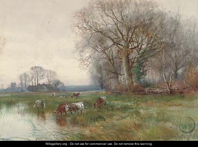 A backwater on the Ouse, Huntingdonshire - Henry Charles Fox