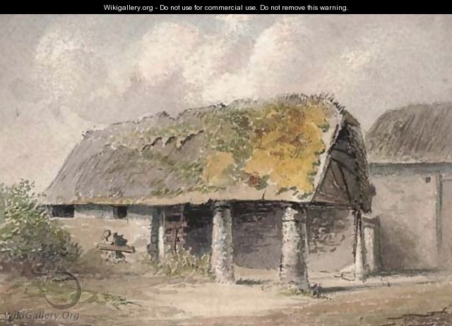 Study of a rustic hut - Henry Bright