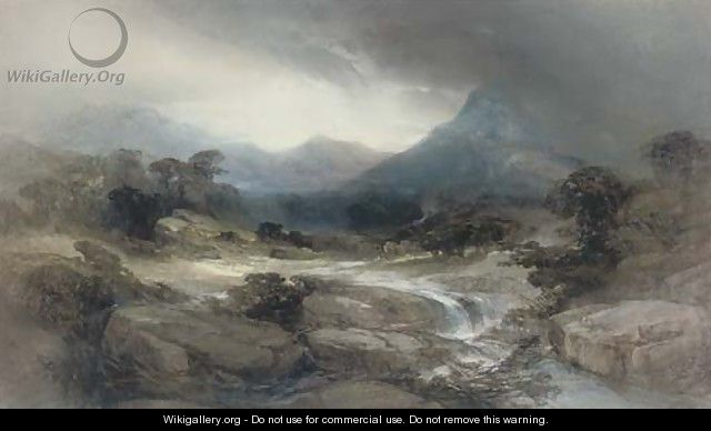 A mountain stream - Henry Bright