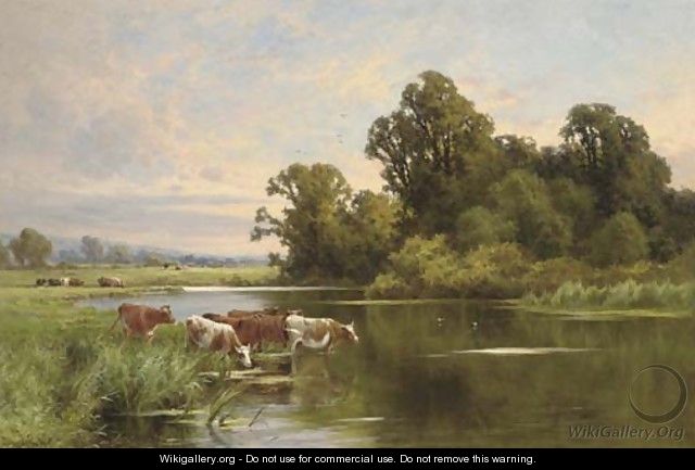 Evening on the banks of the Ouse - Henry Hillier Parker