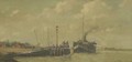 Aankomst der stoomboot aan Rozenburg arrival of the steamship - Henri Louis Permeke