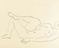 Nu couche au Visage incomplet--Etude de Jambes - Henri Matisse