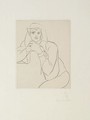 Jeune Femme les Mains jointes sur le Dossier d'un Meuble - Henri Matisse