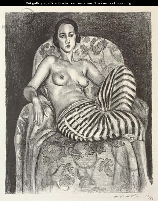 Grande Odalisque a la Culotte bayadere - Henri Matisse