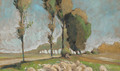 Berger et moutons - Henri Edmond Cross