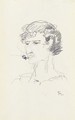 Tete d'homme a la pipe 2 - Henri De Toulouse-Lautrec