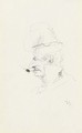 Tete d'homme a la pipe - Henri De Toulouse-Lautrec