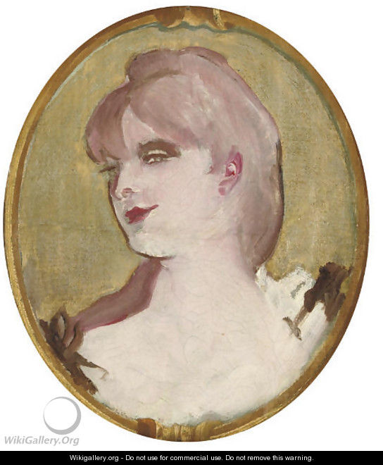 Portrait de femme (Medaillon pour la decoration du salon de la Maison de la rue d