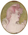 Portrait de femme (Medaillon pour la decoration du salon de la Maison de la rue d'Amboise, Paris) - Henri De Toulouse-Lautrec