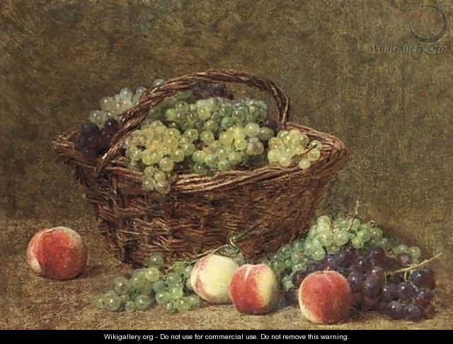 Panier de raisins blancs et de paches - Ignace Henri Jean Fantin-Latour