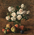 Nature morte roses et fruits - Ignace Henri Jean Fantin-Latour