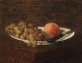 Nature morte, pche et raisin - Ignace Henri Jean Fantin-Latour