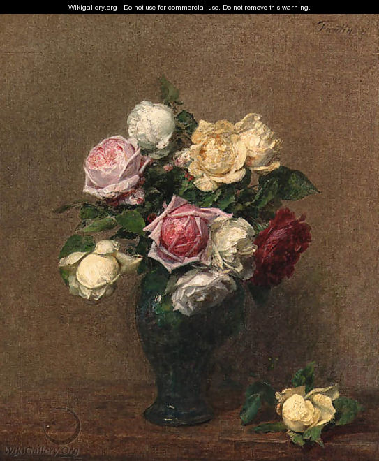 Les Roses - Ignace Henri Jean Fantin-Latour