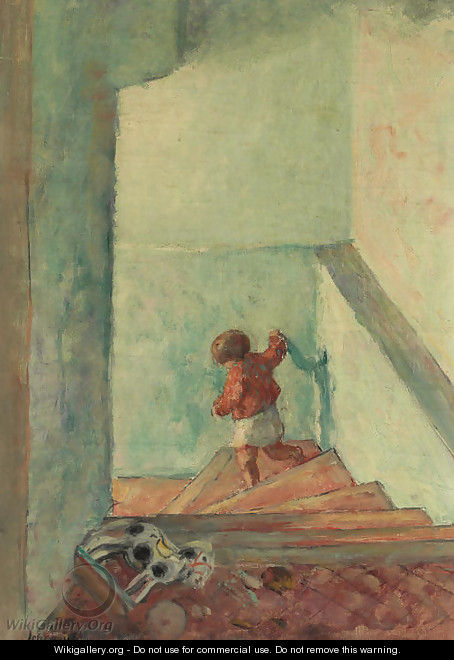 Enfant dans un escalier - Henri Lebasque