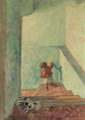 Enfant dans un escalier - Henri Lebasque