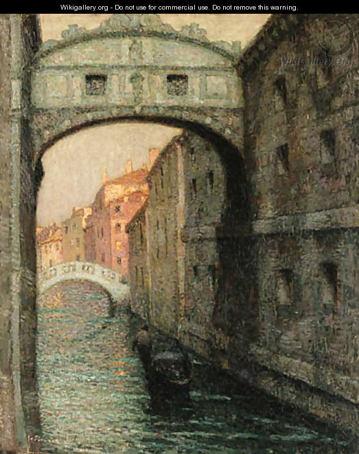 Venise, Le Pont des Soupirs (The Bridge of Sighs) - Henri Eugene Augustin Le Sidaner