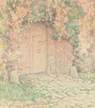 Le portail de la maison rose, Gerberoy - Henri Eugene Augustin Le Sidaner