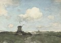 A windmill in a polder landscape 2 - Johan Hendrik Weissenbruch