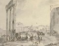 A horse fair in the Campo Vaccino, Rome - Hendrick Verschuring