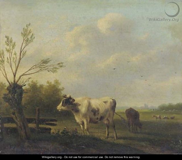 Cows in a summer meadow - Hendrikus van den Sande Bakhuyzen